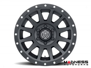 Ford Bronco Custom Wheels (1) - Compression - Satin Black - 17 X 8.5 / 6 x 5.5 / 0 / 4.75" - Icon 